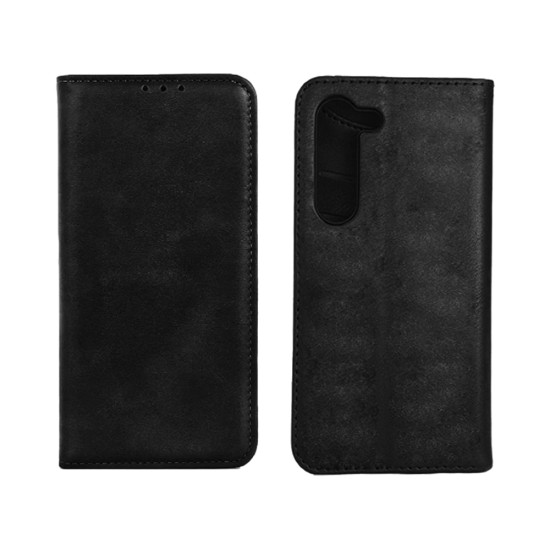 Leather Flip Cover with Internal Pocket For Samsung Galaxy A05S Black